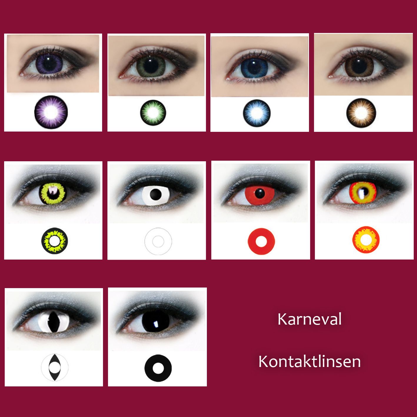 Crazy & Fun Farbige Kontaktlinsen Color Contact lenses T.S