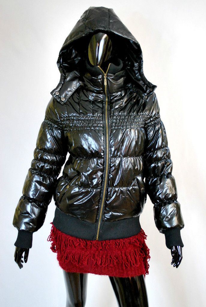 Wet Look Glanz Jacke Absteppung, glossy Bomber Urban style Winterjacke