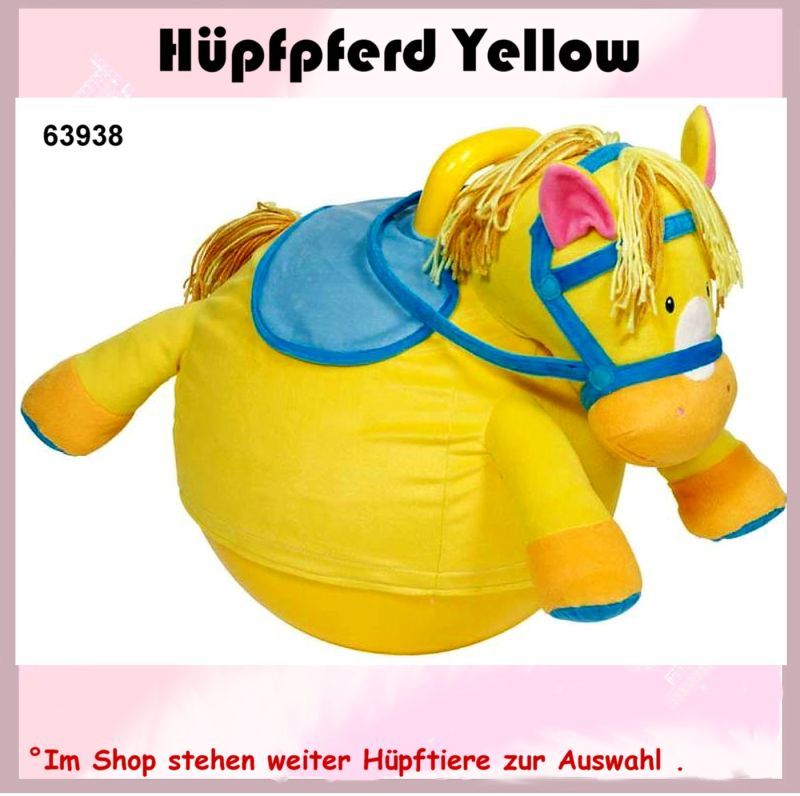 NEU~GK63938~Hüpfball~Hüpfpferd YELLOW~Hüpftier~OVP~GoKi