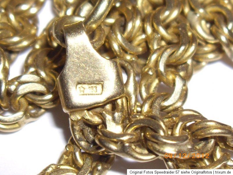 Edele Panzerkette Collier Selten Goldkette Halskette 585er 14 Karat