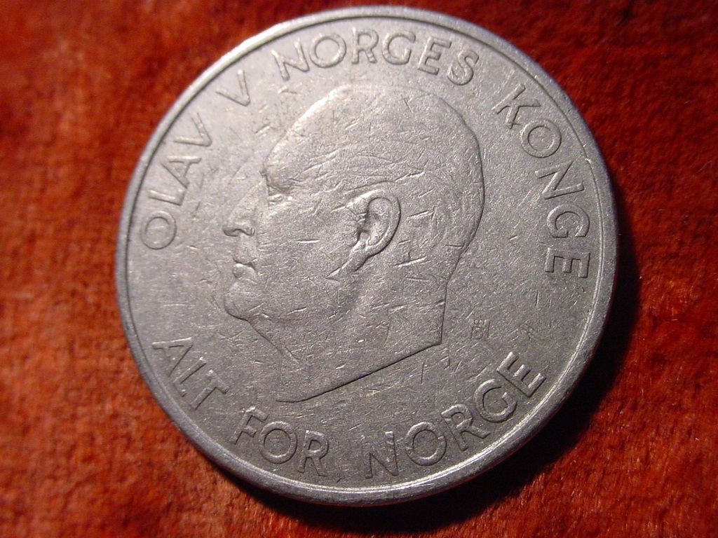 1963 Norwegen 5 Kr Krone Olav V Norges Konge Alt For Norge 738