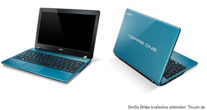 TOP NETBOOK in BLAU  Acer Aspire One 725   4/500GB USB3.0 Bluetooth4