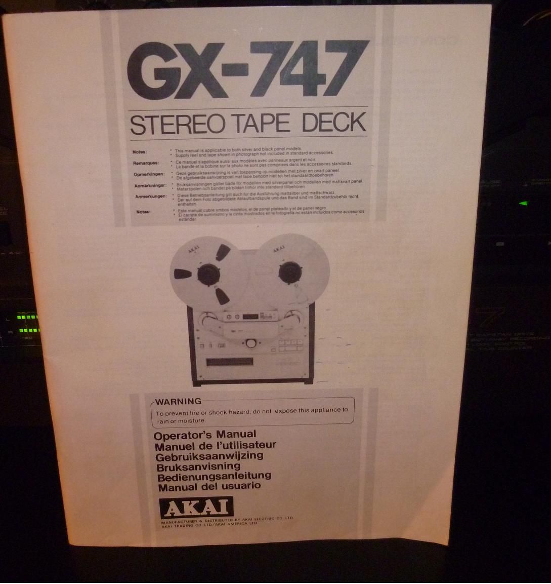 BANDMASCHINE AKAI GX 747 BLACK REEL TO REEL