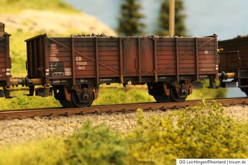 MÄRKLIN H0 offener Güterwagen Om 12 Echtkohle KKK gealtert Top