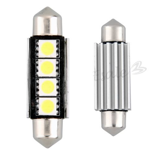 2X Weiß 38mm 4 5050 SMD LED CANBUS Kennzeichenbeleuchtung Soffitte