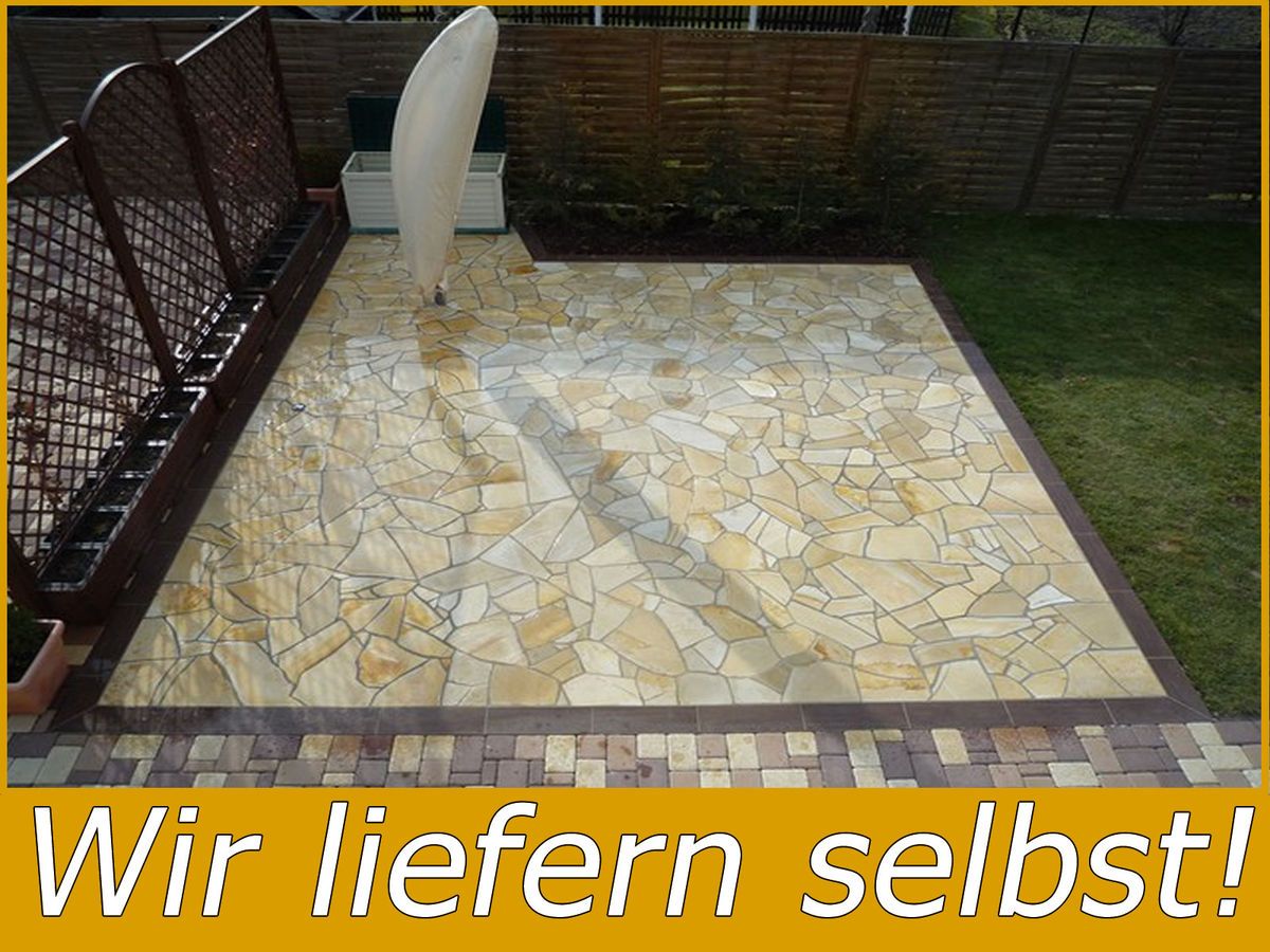 NATURSTEIN TERRASSENPLATTEN POLYGONALPLATTEN TOSCANA 3 4CM TERRASSE