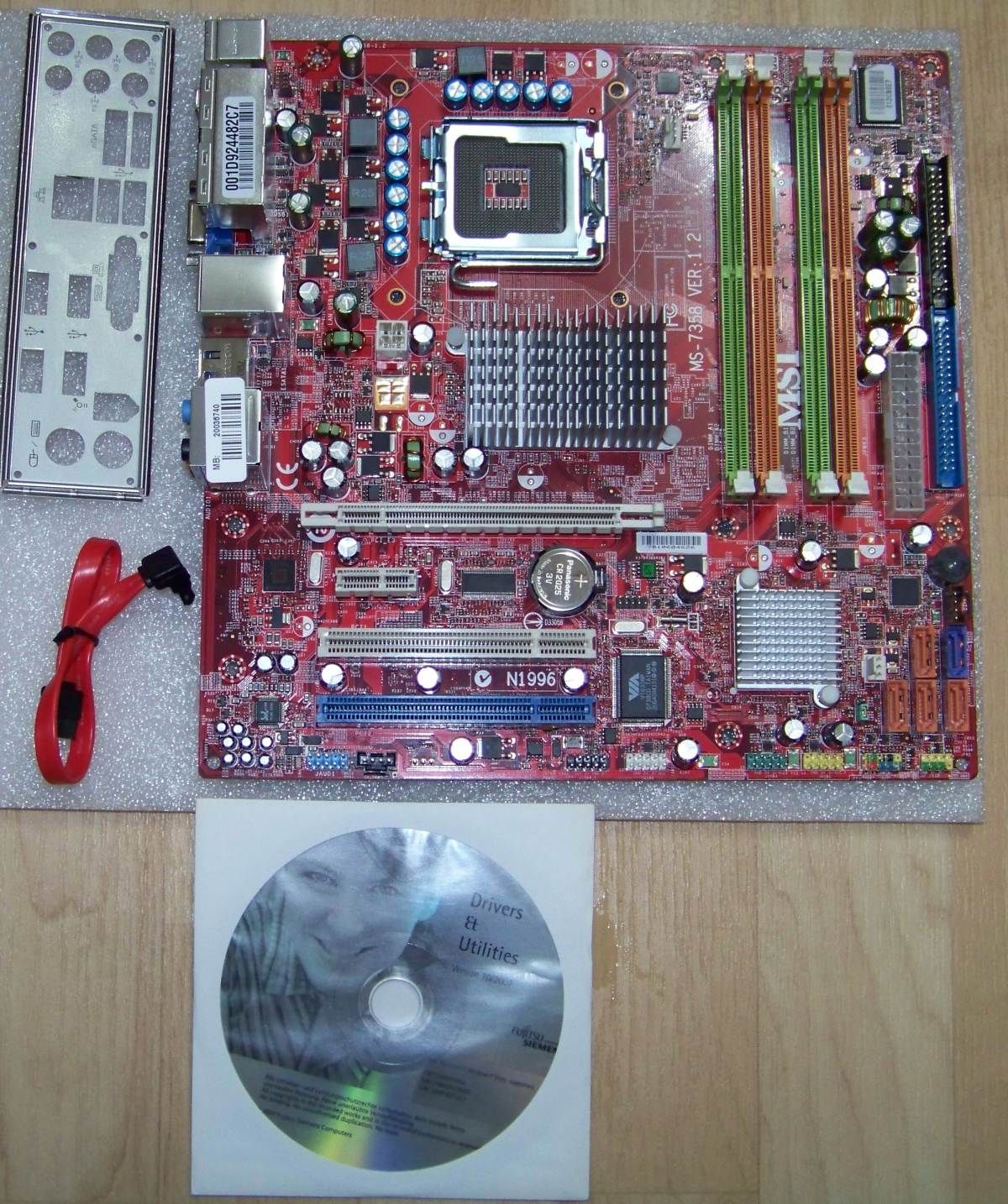 MSI Sockel 775 Mainboard, MS 7358 Ver 1.2, LAN, 5.1 Sound, VGA, Raid