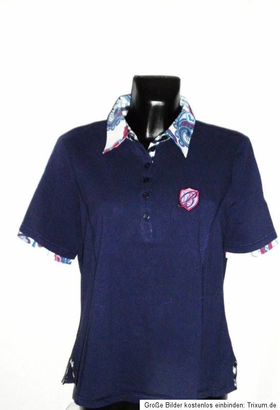 POLOSHIRT HEMD BLUSE VON FIORA BLUE ROSA LANG ARM GRÖßE 36