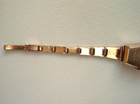 alte Damen Armbanduhr, Ancre, mit Goldauflage