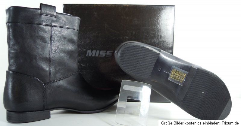 Miss Sixty Gerrie, Damenstiefel Leder Winter Stiefeletten Schwarz Gr