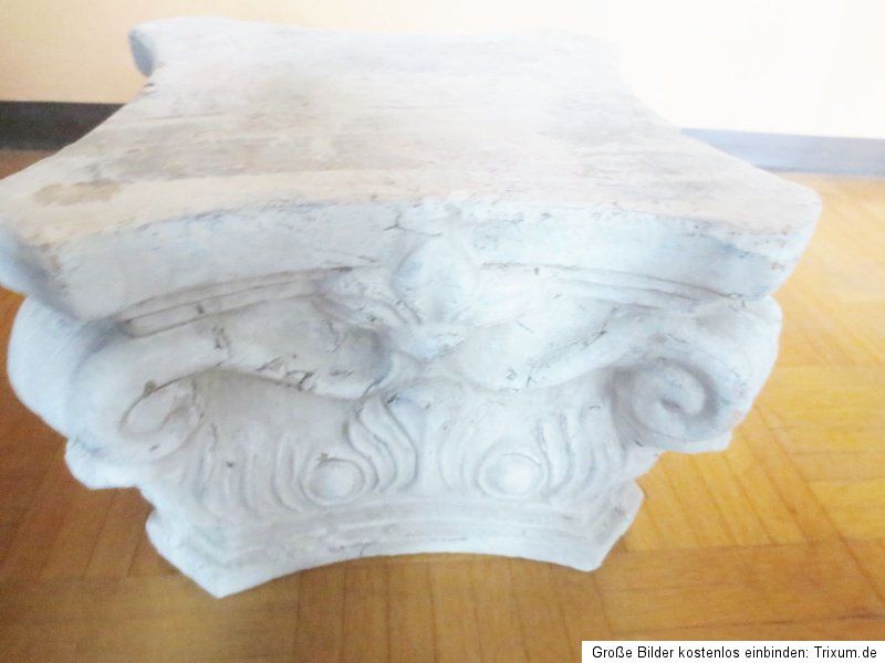 BLUMENHOCKER PODEST KONSOLE SOCKEL SÄULE RELIEF STUCK SHABBY CHIC