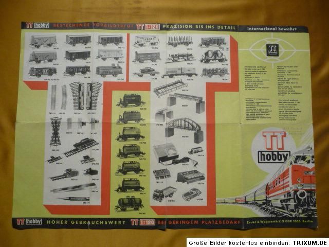 Katalog TT hobby, Zeuke & Wegwerth KG Berlin, DDR 1969