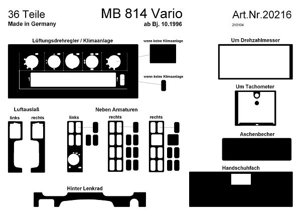 Mahagoni Mercedes 814 Vario ab 10.96