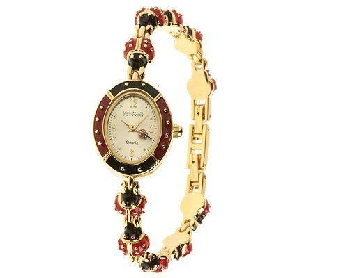 Joan Rivers Marienkäfer Damenuhr & Kette Uhr Armbanduhr *Ladybug