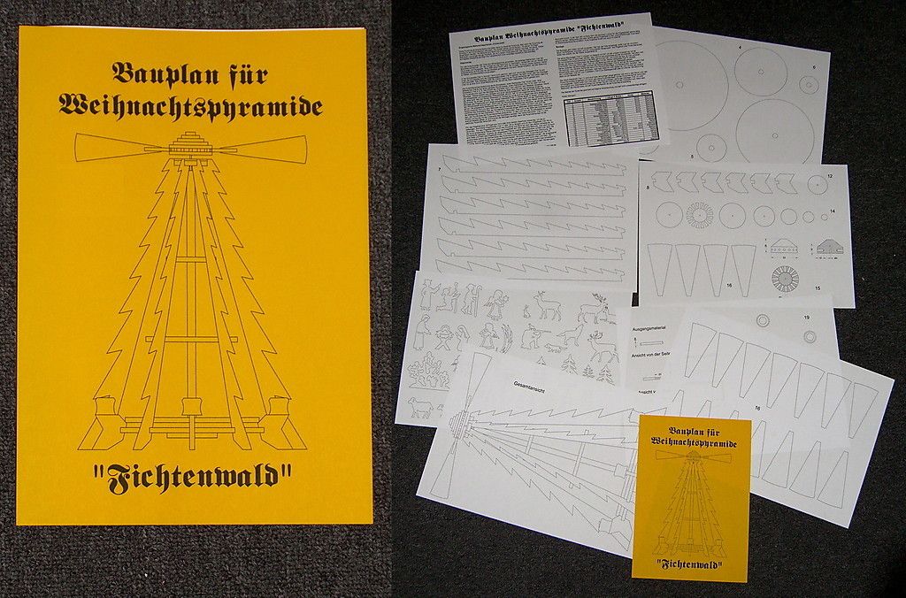 Bauplan für Weihnachtspyramide Fichtenwald