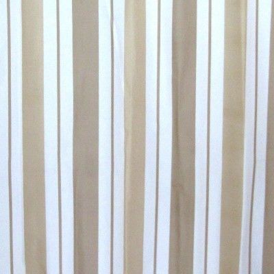 Duschvorhang Beige Weiß Streifen textil 180x180