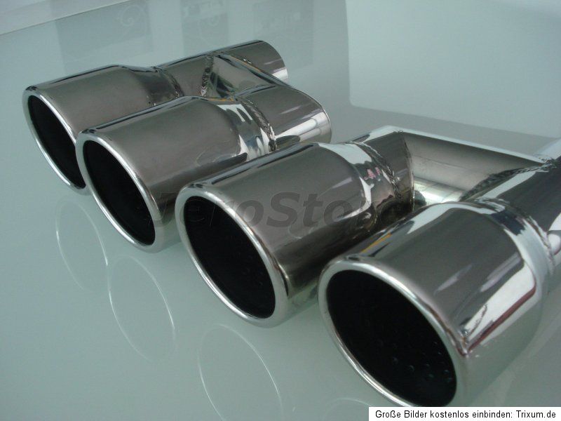 Audi A6 S6 Look 4F S4 A4 Duplex Tailpipes Doppel Endrohre RS S line