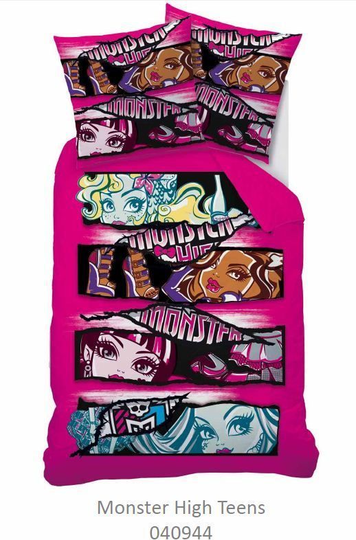 Bettwäsche Kinderbettwäsche Monster High Teens Motiv 135/200 Linon