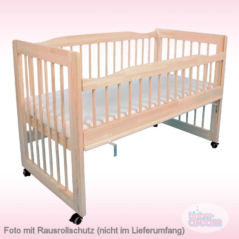 3in1 Beistellbett & Kinderbett 120x60cm MATRATZE & LAKEN