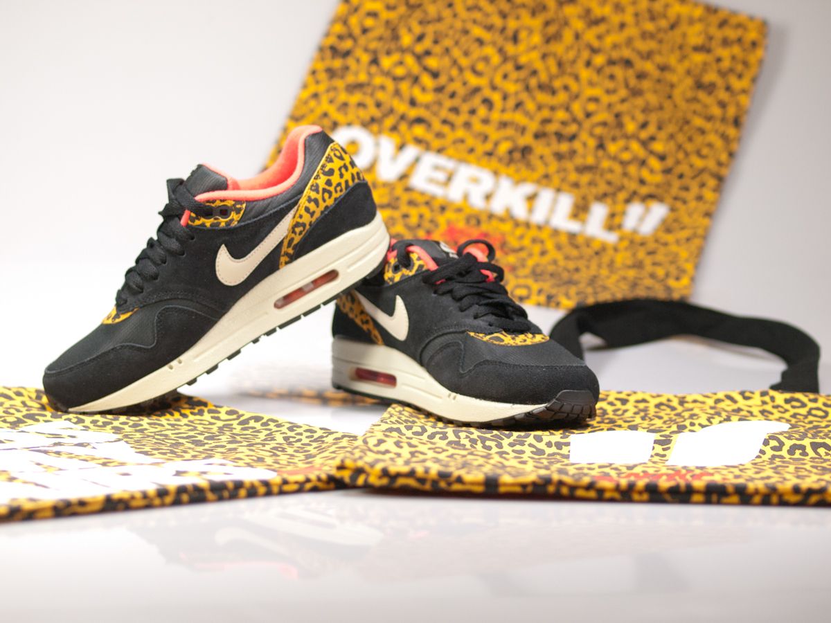 NIKE Air Max 1 UK 9 US 11 EU 44 WMNS Leopard Safari Atmos Patta 90