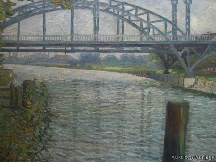 BERLIN FREYBRÜCKE SPANDAU HEERSTRASSE° IMPRESSIONIST UM 1920