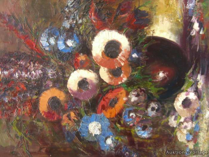 GUNTER SEEKATZ *1928 STILLEBEN MOHN BLÜTEN UM 1960 KUNST PAINTING