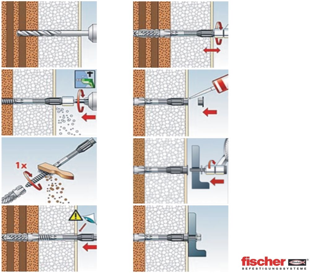 1x Thermax Dübel 8/80 M6 Fischer 045686 Wärmeverbundsystem Termax