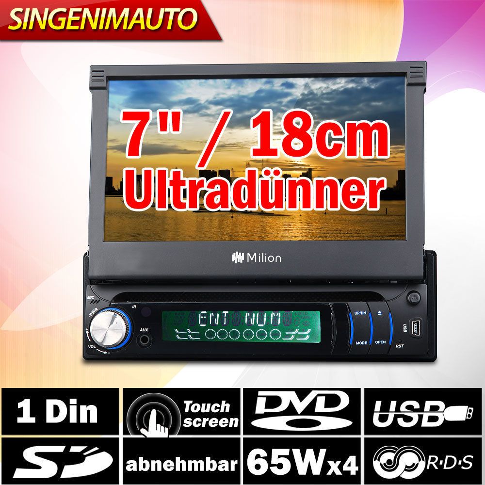 D1309 7/18cm 1DIN DVD Autoradio  USB+SD=32G RDS VCD Touchscreen CD