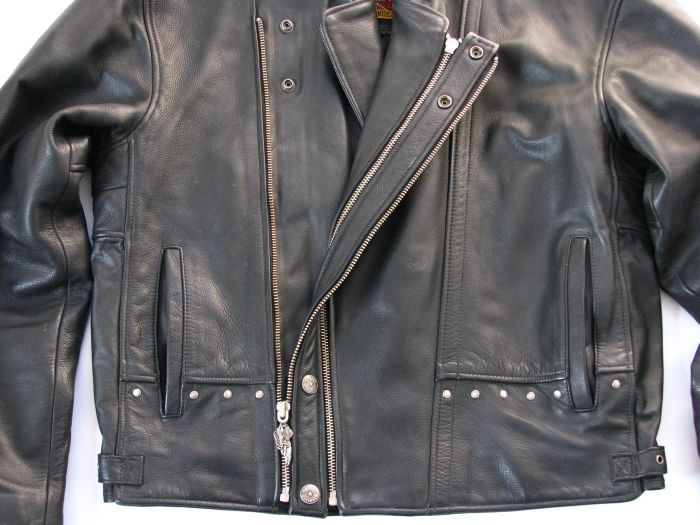 Org. Harley Davidson Oldschool Leder Jacke Größe Herren L