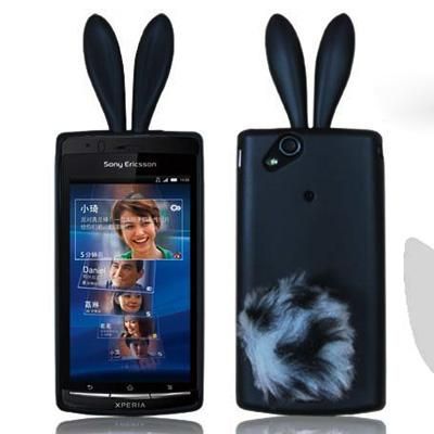 Cute Rabbit Tail Silicone Case Cover For Sony Ericsson Xperia Arc