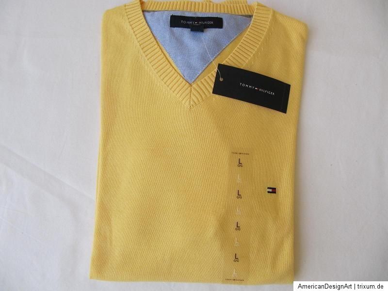 Tommy Hilfiger V Neck Pullover Gelb versch. Größen