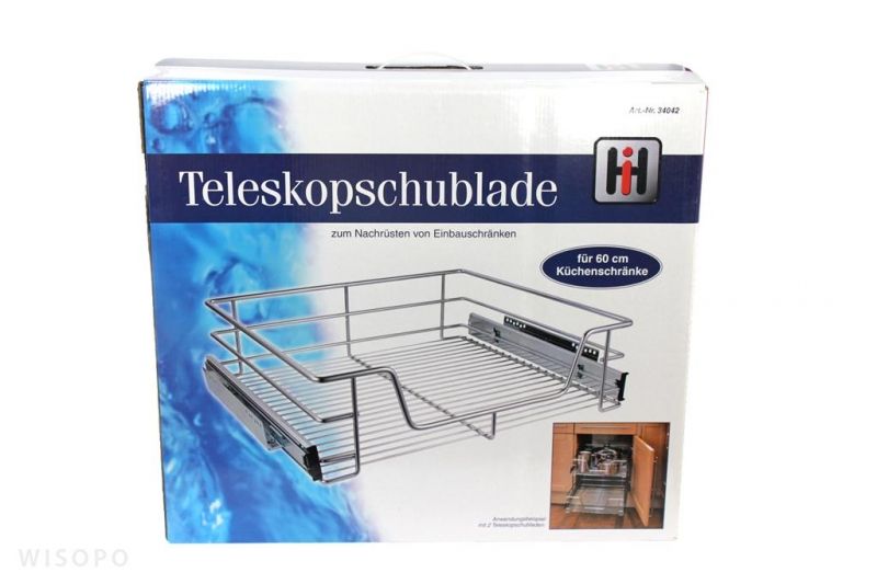 Teleskop Schublade 49x44x14cm für 60cm Küchenschränke