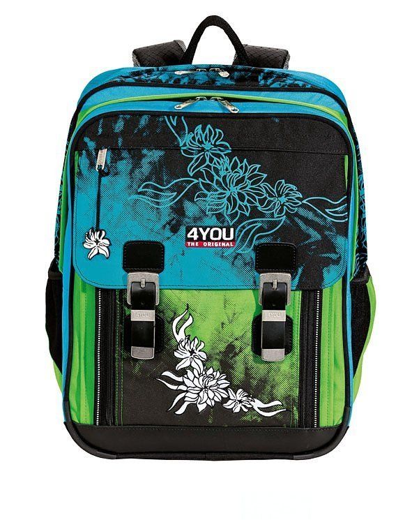 4YOU Schulrucksack Classic Plus NEU Tattoo Flower LIMITED EDITION