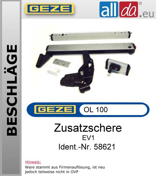 GEZE Zusatzschere OL100 EV1 Schere Zubehörteile (58621)