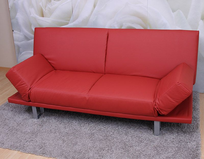 Schlafsofa Schlafcouch Sofa M50 Kunstleder   schwarz, creme, bordeaux