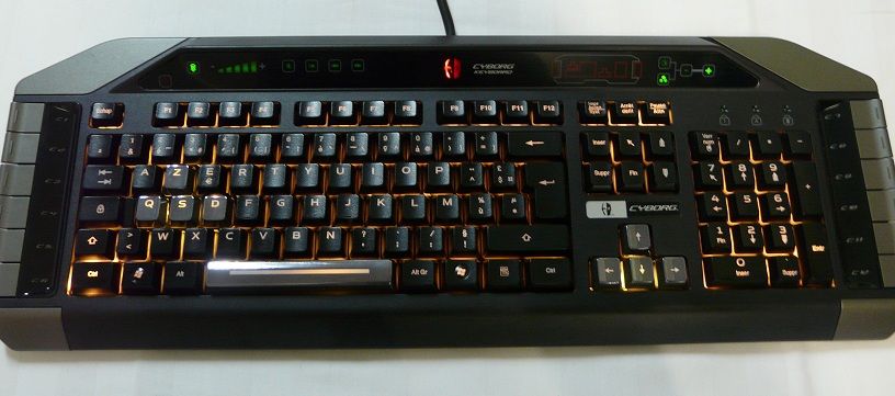 Saitek Cyborg V.7 Gaming Keyboard USB AZERTY Gamer Tastatur