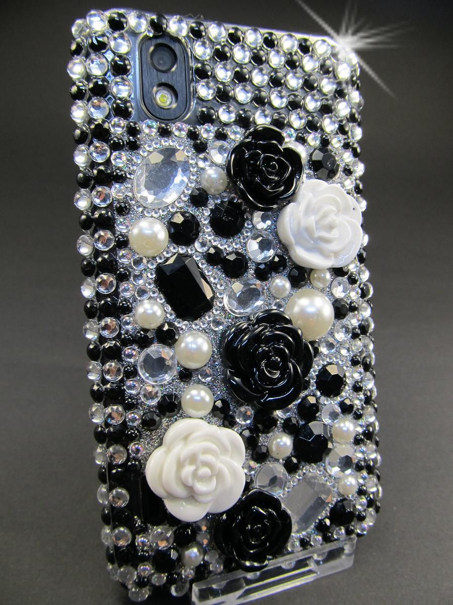 LG Optimus P970 Glitzer Strass Schutz Hülle Cover Case Perle Rosen