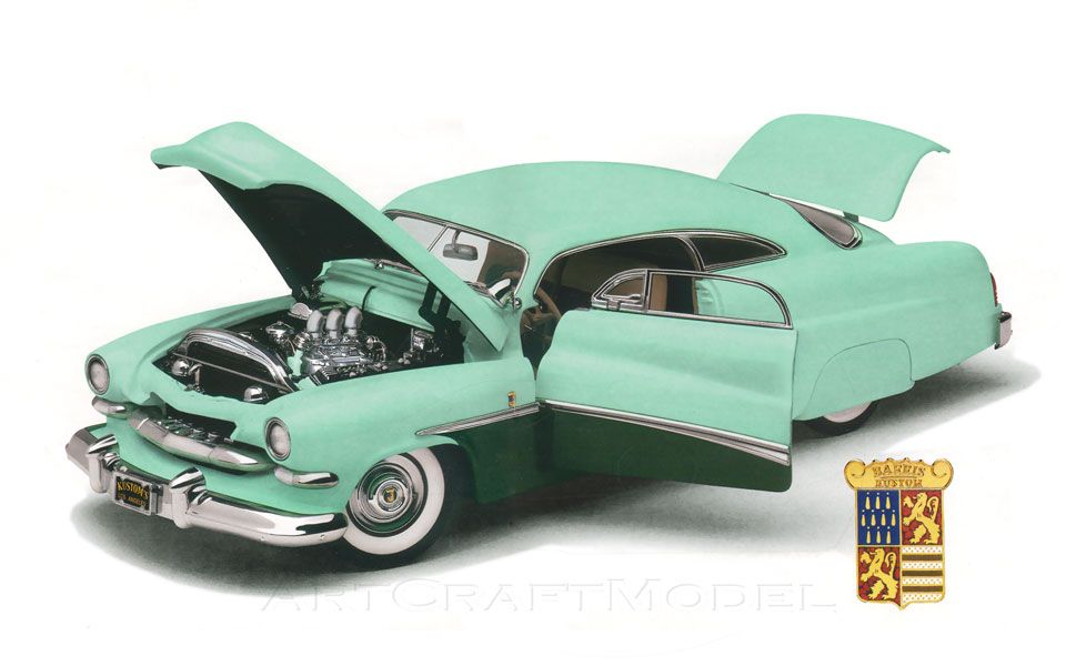 1951 HIROHATA MERCURY BY G.BARRIS KUSTOM 2 tone green 124 Danbury