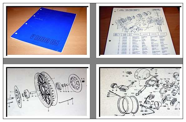 Moto Guzzi V1000 G5 Motorrad Ersatzteilliste 1978