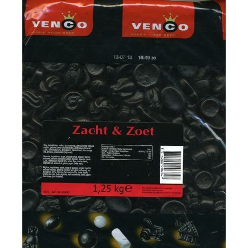 19EUR/1kg) Venco Holland Lakritze Zacht & Zoet 1,25kg (weich und