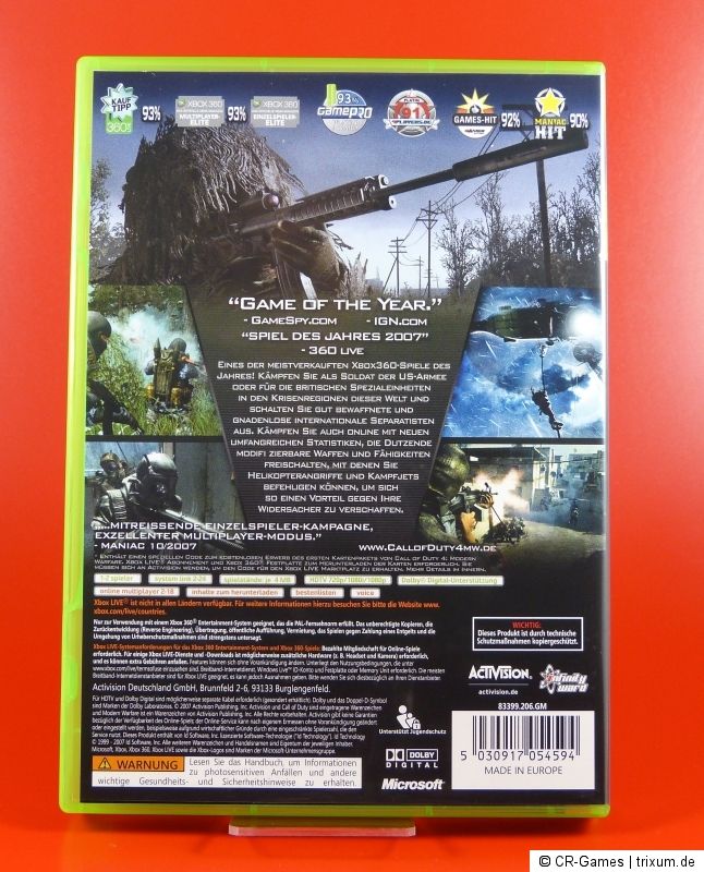 Call of Duty  Modern Warfare   GOTY   dt. Version   Xbox 360 Spiel