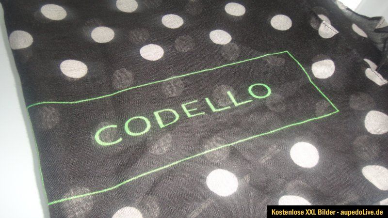 Tuch Schal Wickeltuch Codello Neon Schwarz Baumwolle NEU